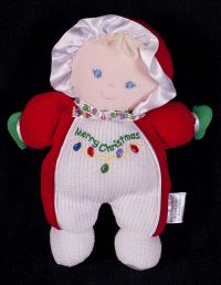 Soft Dreams Girl Doll Merry Christmas Plush Lovey Rattle